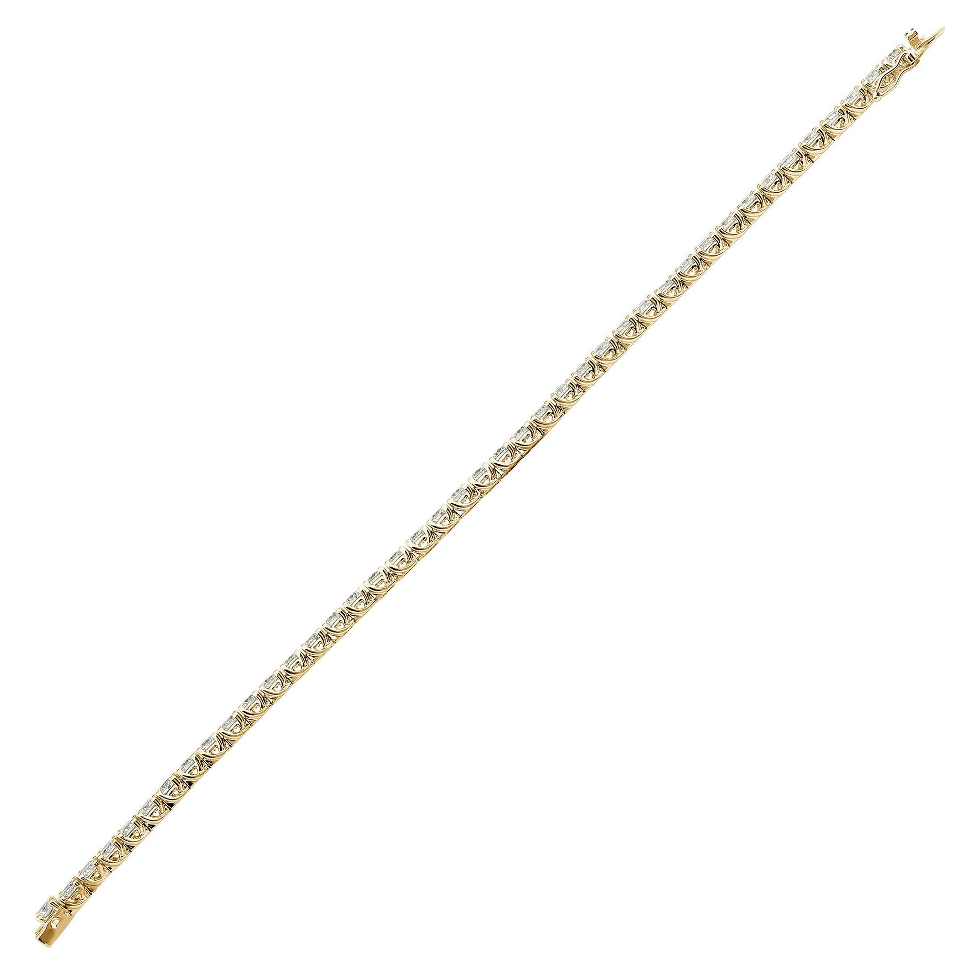 18ct Gold  4ct Diamond Line Tennis Bracelet 2.5mm - 18B051-400