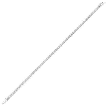 18ct White Gold  8ct Diamond Line Tennis Bracelet 2.6mm - 18B084-800