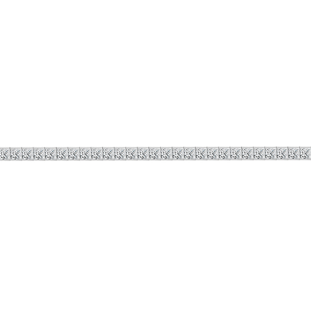 18ct White Gold  8ct Diamond Line Tennis Bracelet 2.6mm - 18B084-800