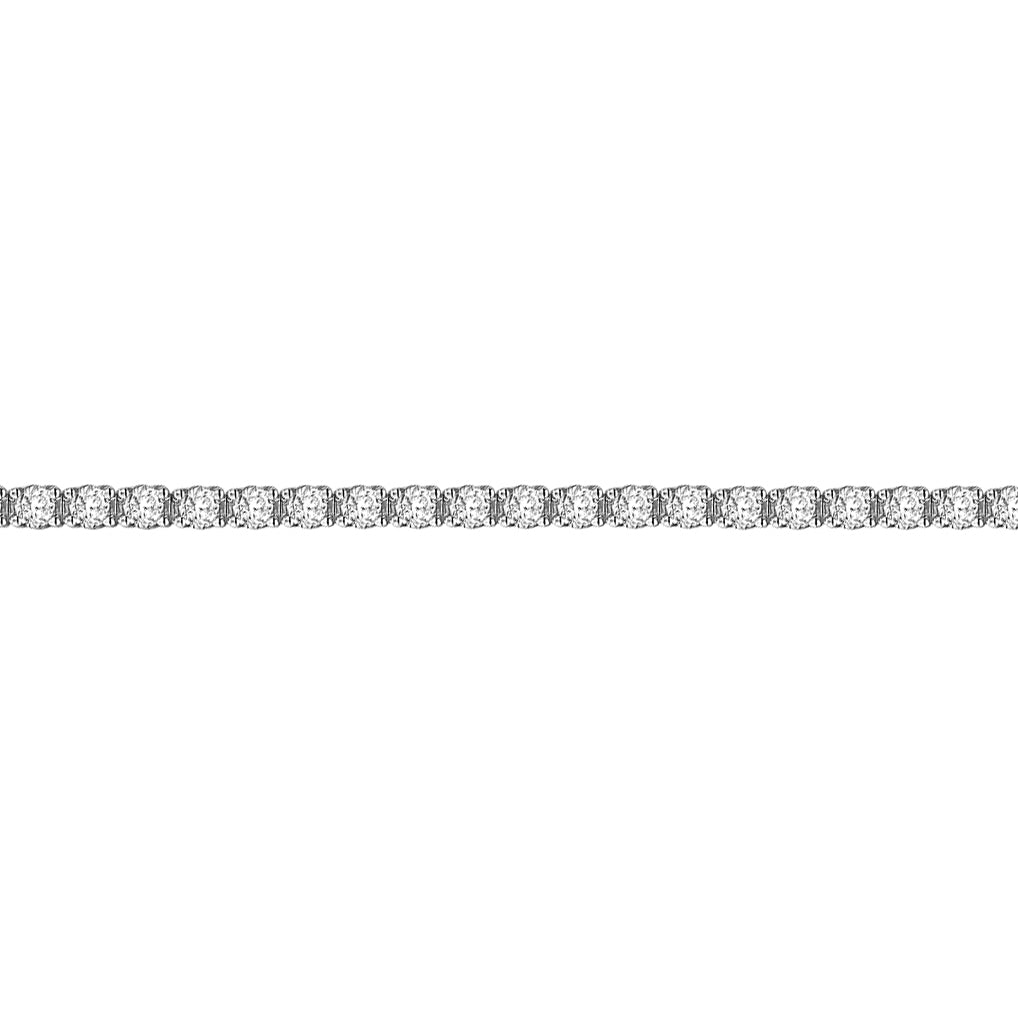 18ct White Gold  3ct Diamond Eternity Line Tennis Bracelet - 18B090-300