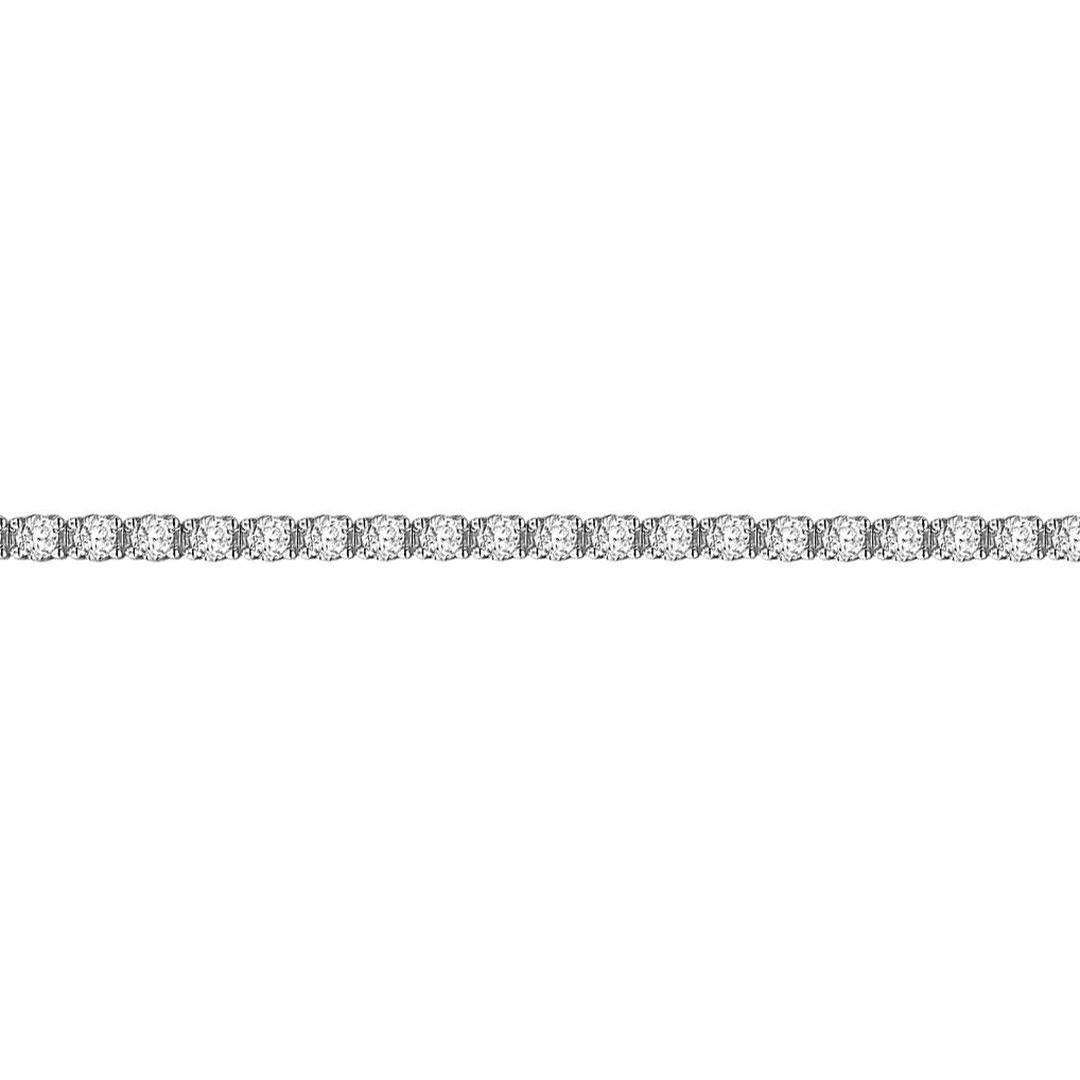 18ct White Gold  3ct Diamond Eternity Line Tennis Bracelet - 18B090-300