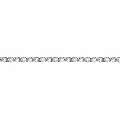 18ct White Gold  3ct Diamond Eternity Line Tennis Bracelet - 18B090-300