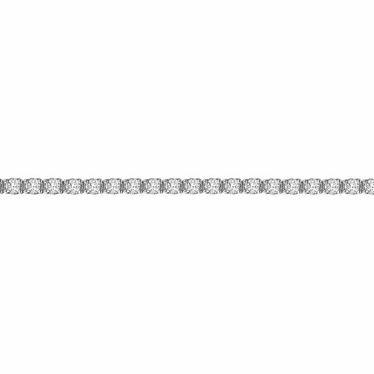18ct White Gold  3ct Diamond Eternity Line Tennis Bracelet - 18B090-300
