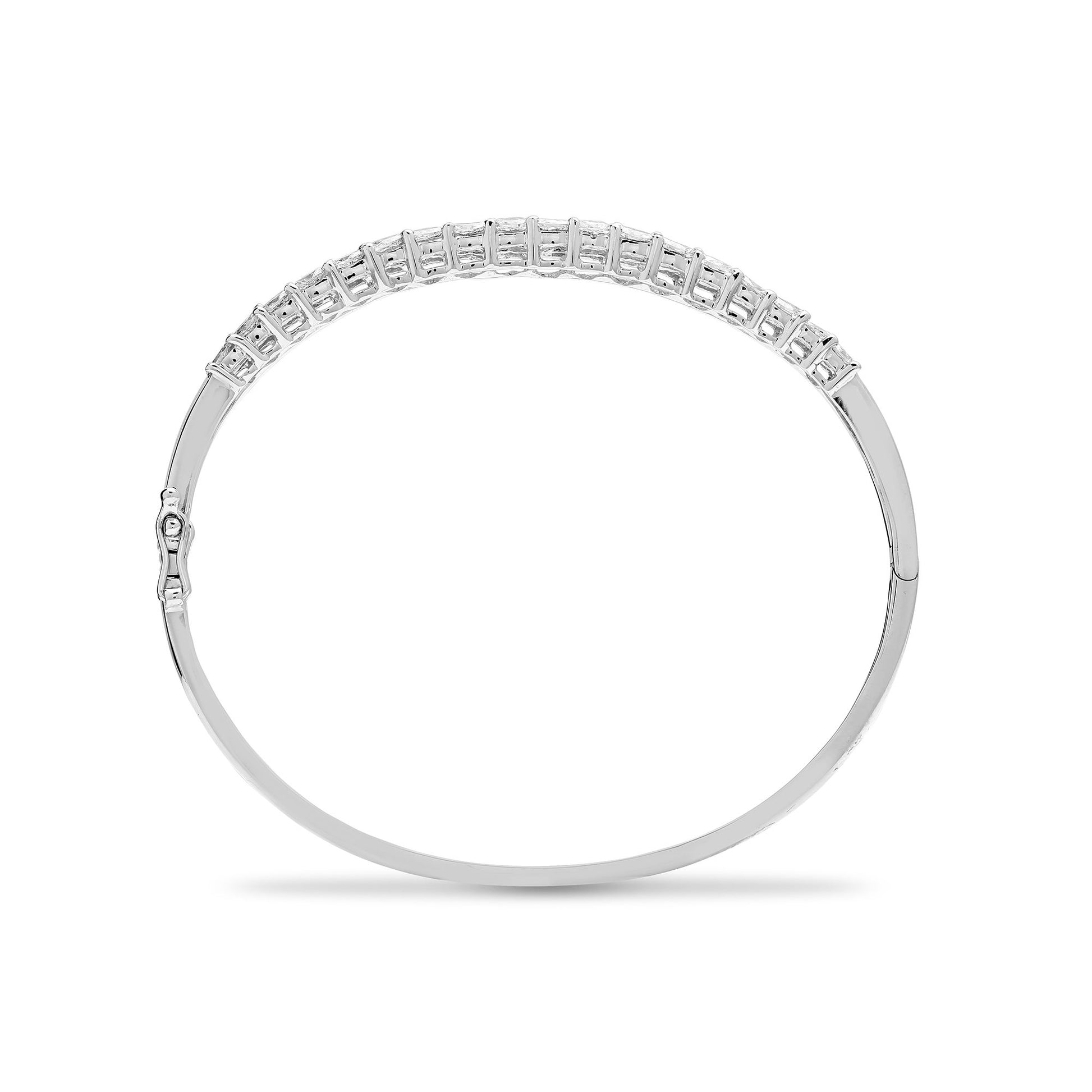 18ct White Gold  2.25ct Diamond Eternity Bangle Bracelet 6mm - 18BG004