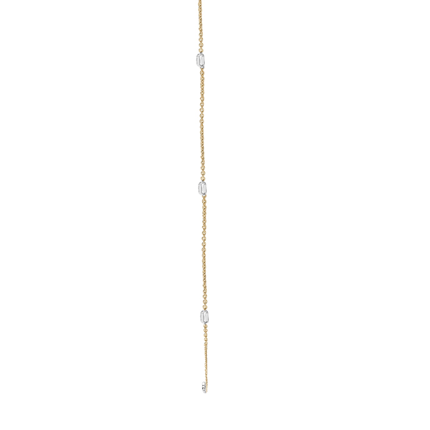 18ct 2 Colour Gold  Diamond By The Inch Eternity Necklace - 18C002