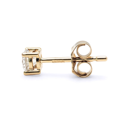 9ct Gold  D/VS Lab Created Diamond Solitaire Stud Earrings 0.50ct - LAB9E092-050