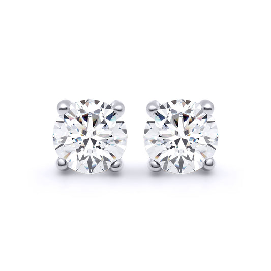 18ct White Gold  1.40ct D/VS Lab Grown Diamond Stud Earrings - LAB18E005-140