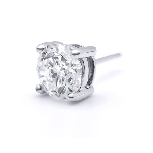18ct White Gold  1.40ct Diamond Solitaire Stud Earrings - 18E005-140