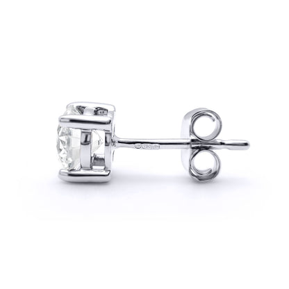 18ct White Gold  D/VS Lab Created Diamond Stud Earrings 1.40ct - LAB18E005-140