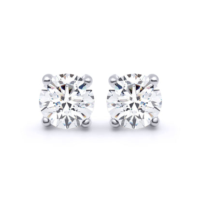 18ct White Gold  D/VS Lab Created Diamond Stud Earrings 2.00ct - LAB18E005-200
