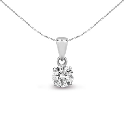 18ct White Gold  0.25ct D/VS Lab Grown Diamond Solitaire Pendant - LAB18P010-025