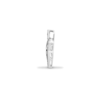 18ct White Gold  0.36ct Diamond Love Heart Charm Pendant - 18P068