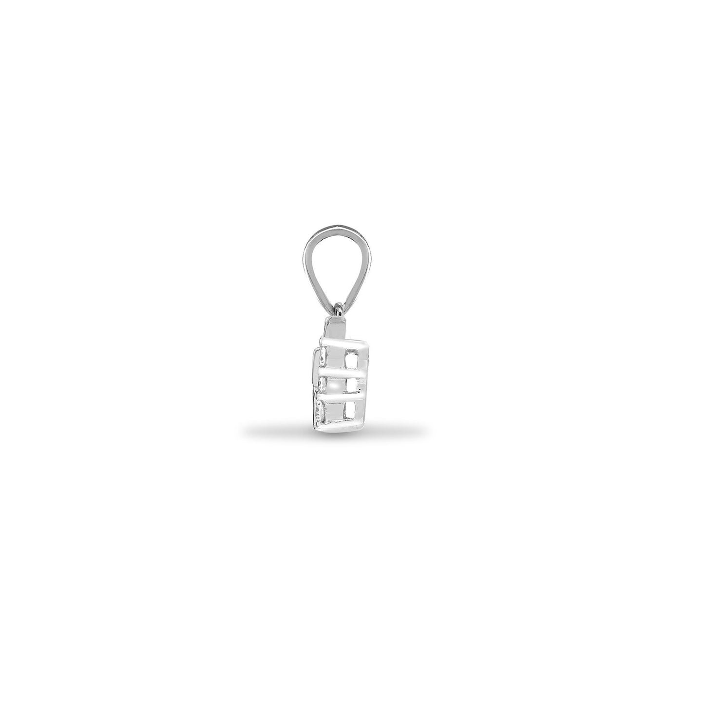 18ct White Gold  0.13ct Diamond Butterfly Charm Pendant - 18P077