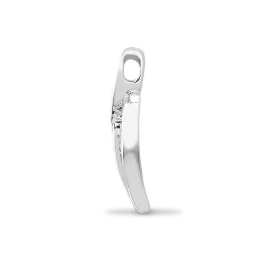 18ct White Gold  0.16ct Diamond Trilogy Waves Trilogy Pendant - 18P295