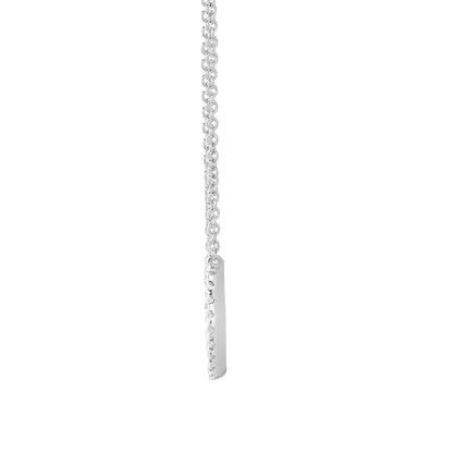 18ct White Gold  0.18ct Diamond Halo Hoop Eternity Necklace - 18P301