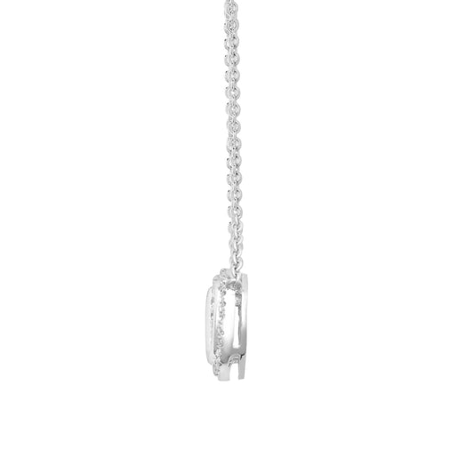 18ct White Gold  0.2ct Diamond Infinity Eternity Charm Necklace - 18P325