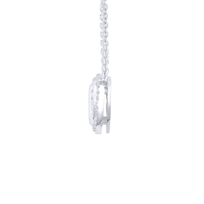 18ct White Gold  0.2ct Diamond Infinity Eternity Charm Necklace - 18P325