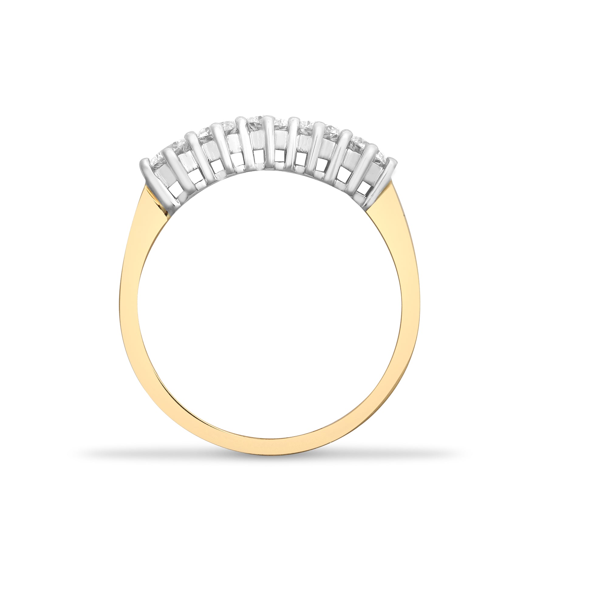 18ct Gold  0.5ct Diamond 5 Stone Eternity Ring 4mm - 18R134-050