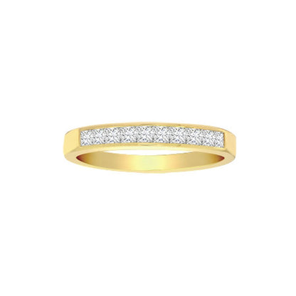 18ct Gold  0.5ct Diamond Dainty Band Eternity Ring 3mm - 18R185-050