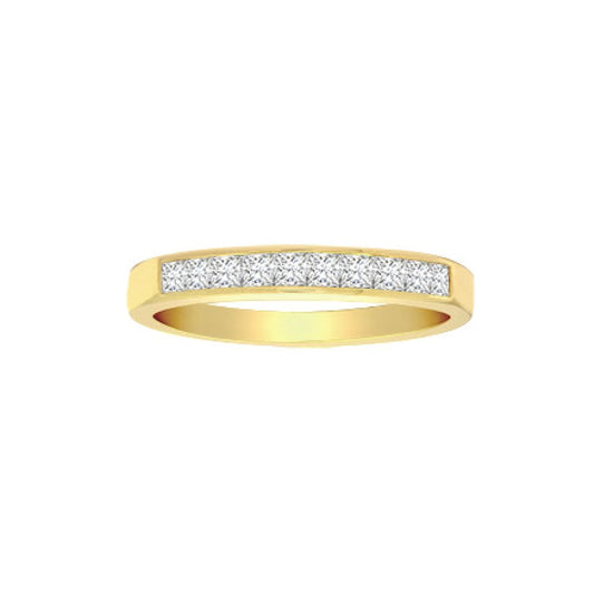 18ct Gold  0.5ct Diamond Dainty Band Eternity Ring 3mm - 18R185-050