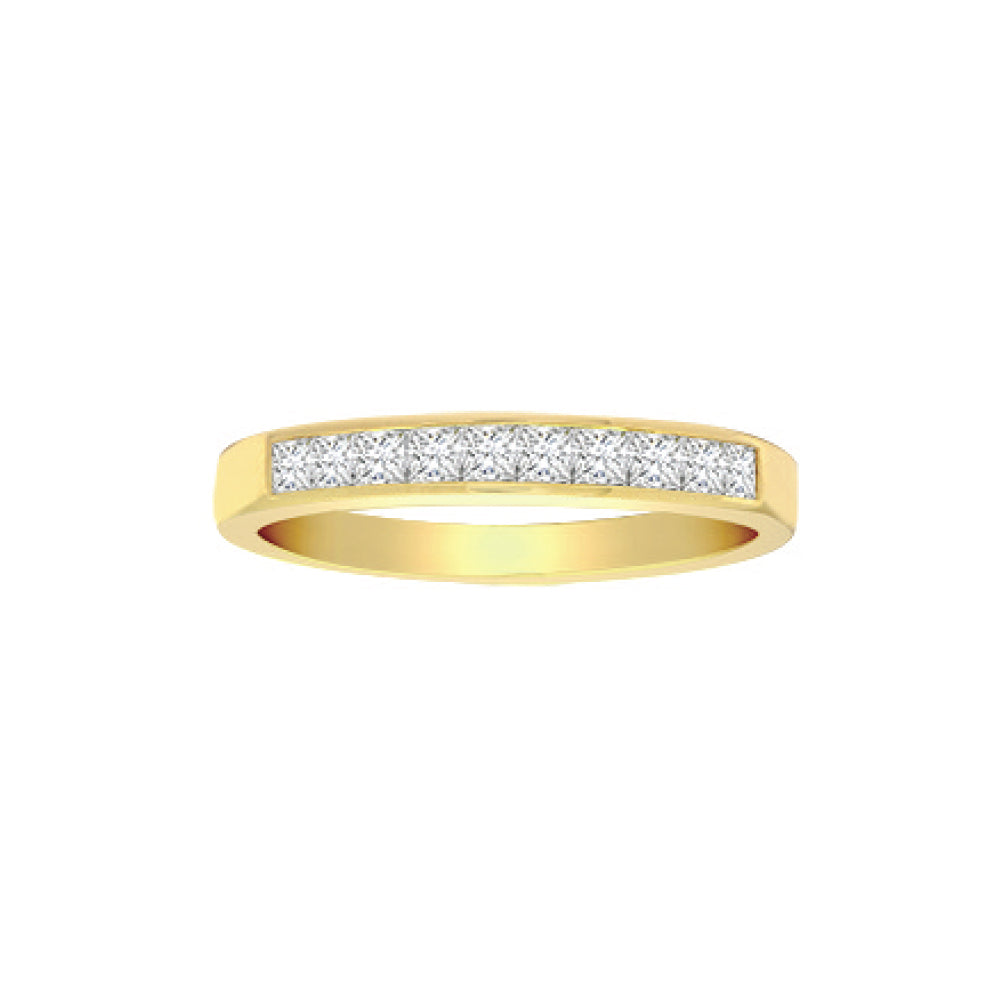 18ct Gold  0.5ct Diamond Dainty Band Eternity Ring 3mm - 18R185-050