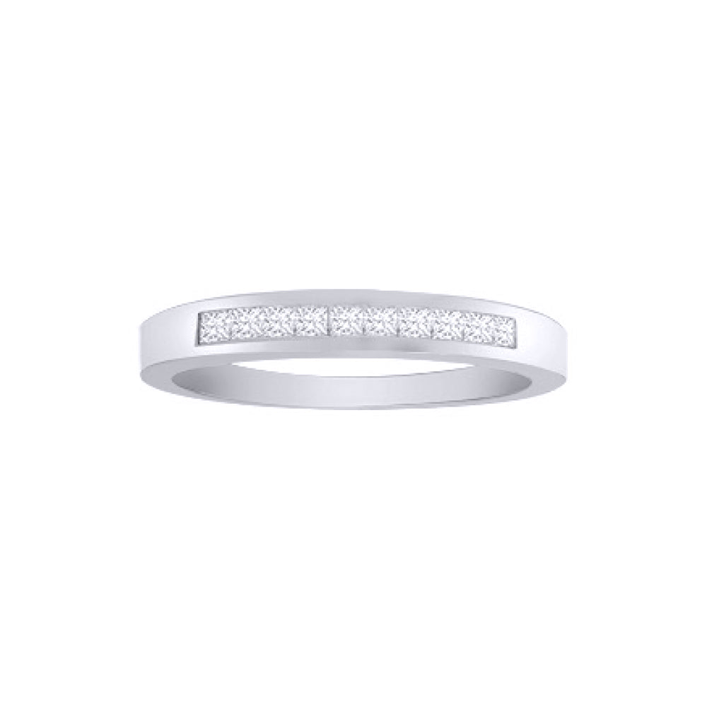 18ct White Gold  0.25ct Diamond Dainty Band Eternity Ring 2.5mm - 18R188-025