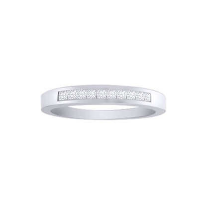 18ct White Gold  0.25ct Diamond Dainty Band Eternity Ring 2.5mm - 18R188-025