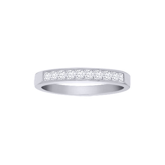 18ct White Gold  0.5ct Diamond Dainty Band Eternity Ring 3.5mm - 18R188-050