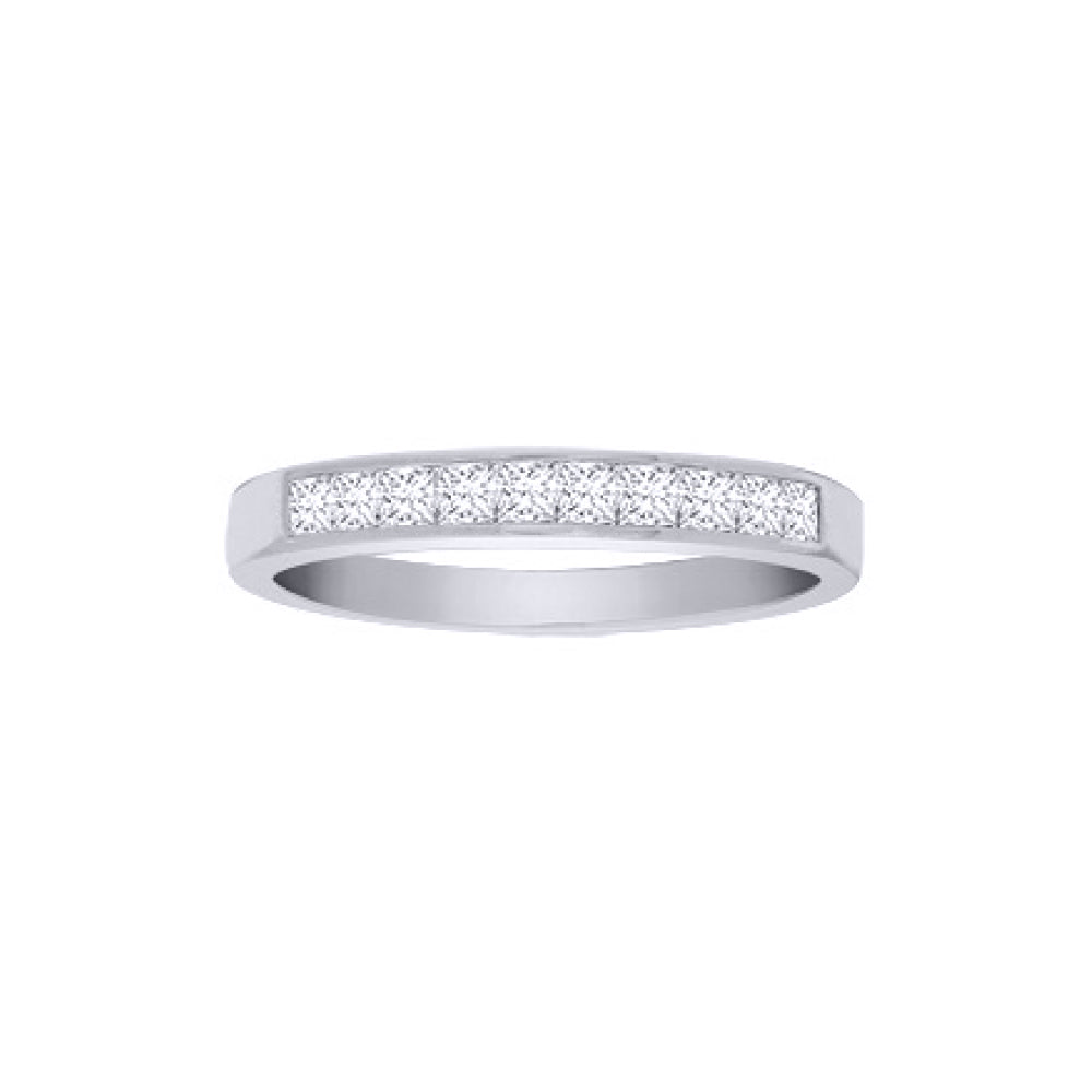 18ct White Gold  0.5ct Diamond Dainty Band Eternity Ring 3.5mm - 18R188-050