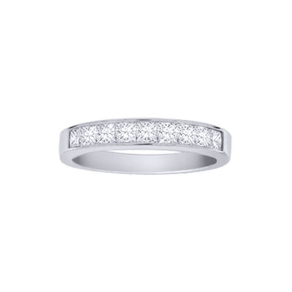 18ct White Gold  0.75ct Diamond Dainty Band Eternity Ring 3.5mm - 18R188-075