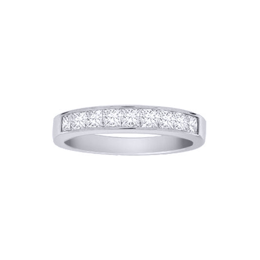 18ct White Gold  0.75ct Diamond Dainty Band Eternity Ring 3.5mm - 18R188-075