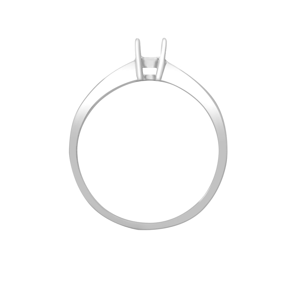 18ct White Gold  0.28ct Diamond Semi Set Mount Engagement Ring 5mm - 18R216-050