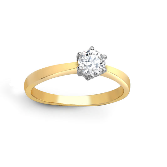 18ct Gold  0.25ct Diamond Solitaire Engagement Ring 5mm - 18R306-025