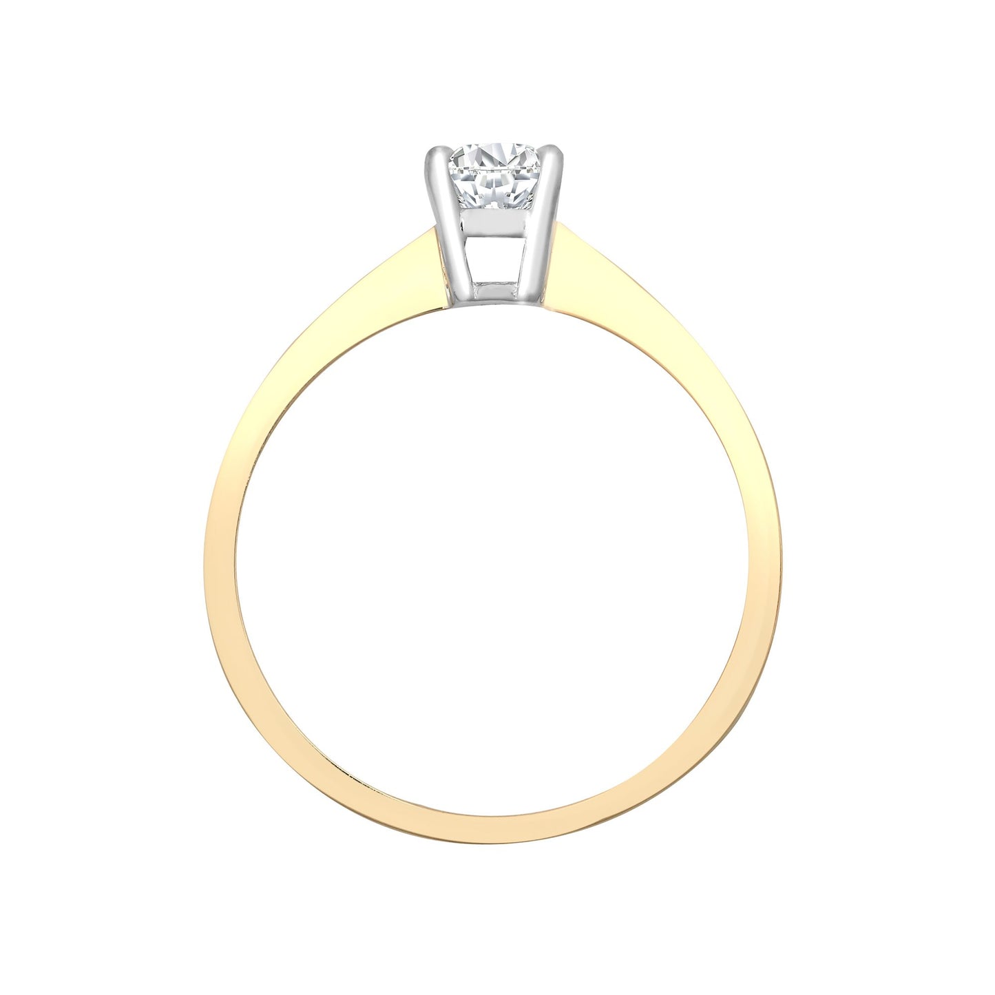 18ct Gold  0.5ct Diamond Solitaire Engagement Ring 5mm - 18R316-050