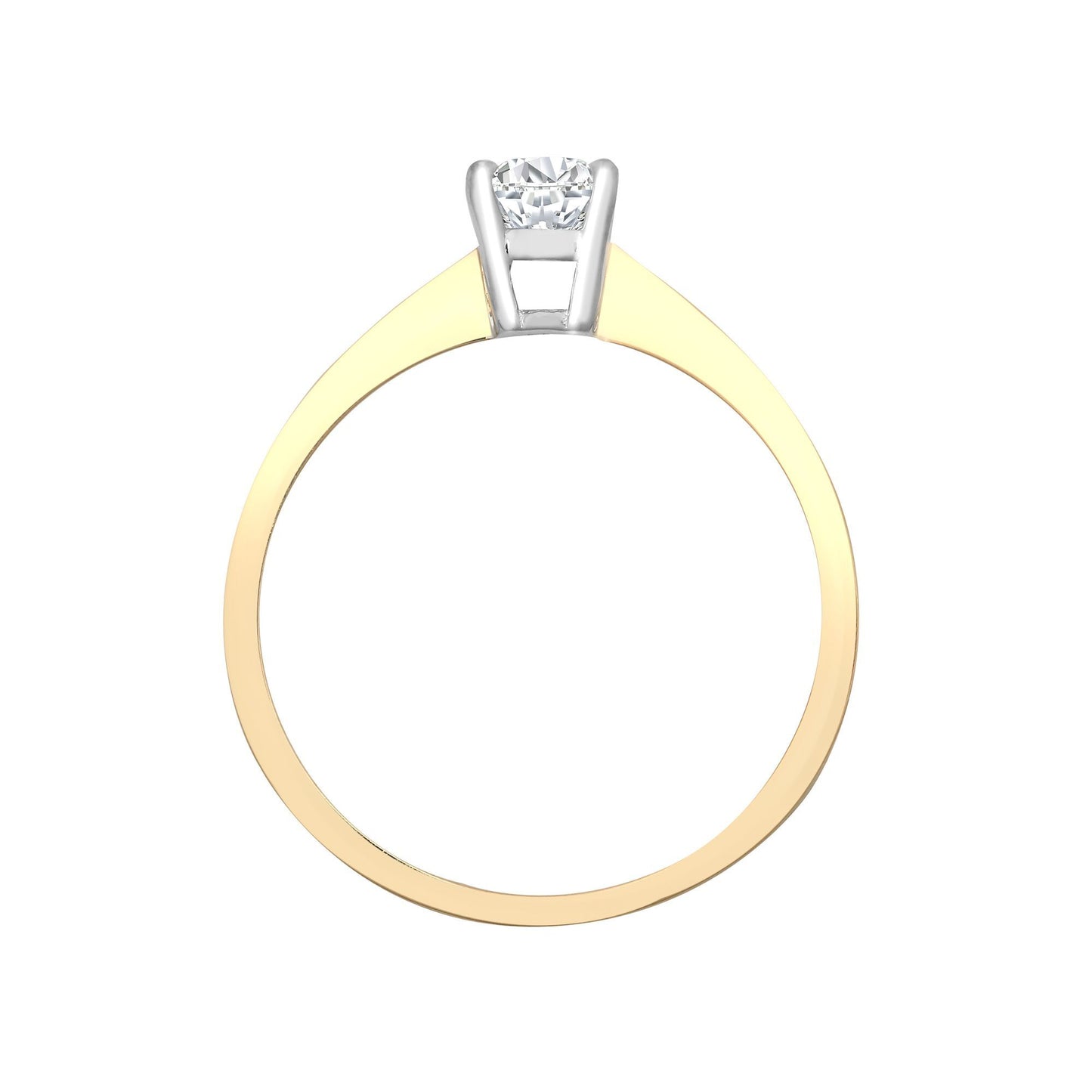 18ct Gold  1ct Diamond Solitaire Engagement Ring - 18R316-100