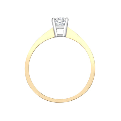 18ct Gold  1ct Diamond Solitaire Engagement Ring - 18R316-100