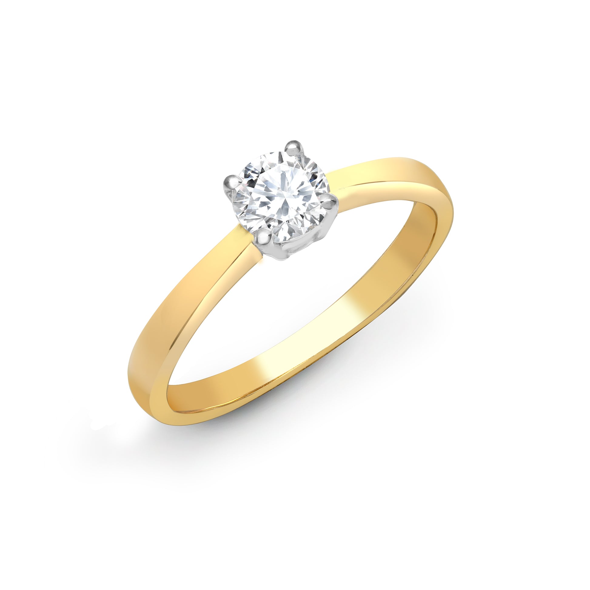 18ct Gold  1ct Diamond Solitaire Engagement Ring - 18R316-100