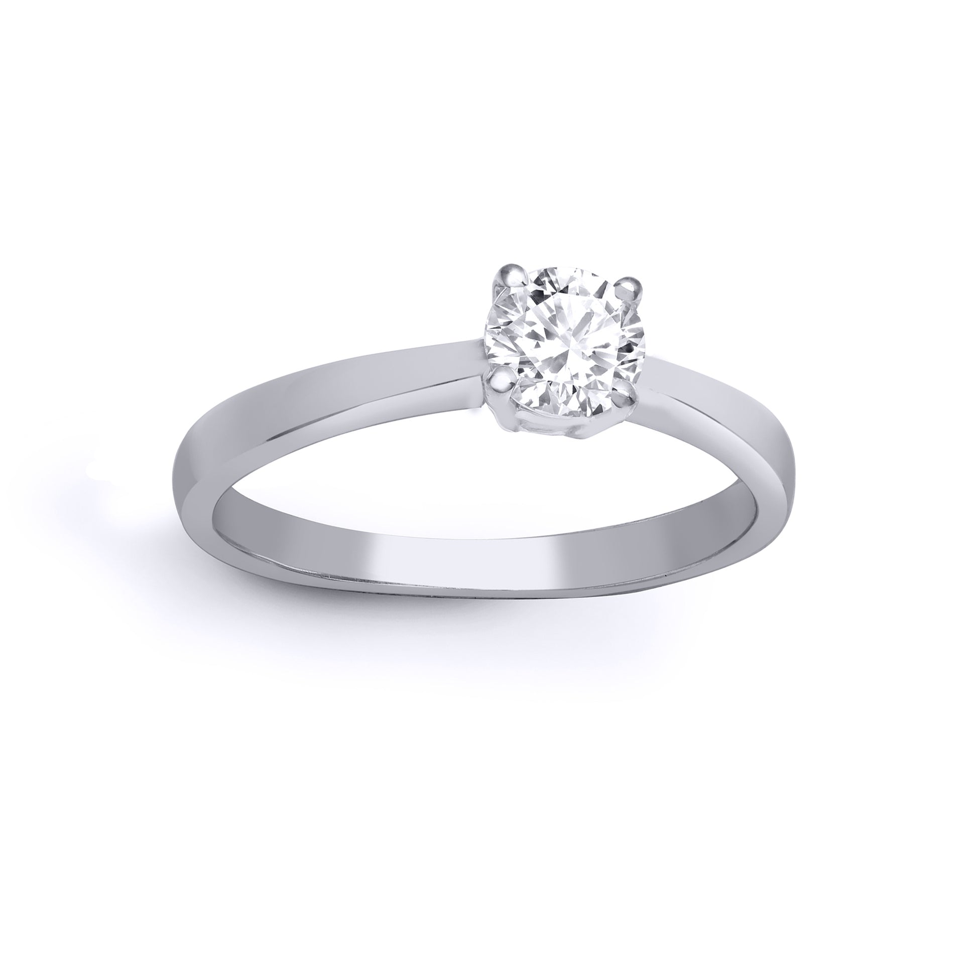 18ct White Gold  1.5ct Diamond Solitaire Engagement Ring - 18R321-150