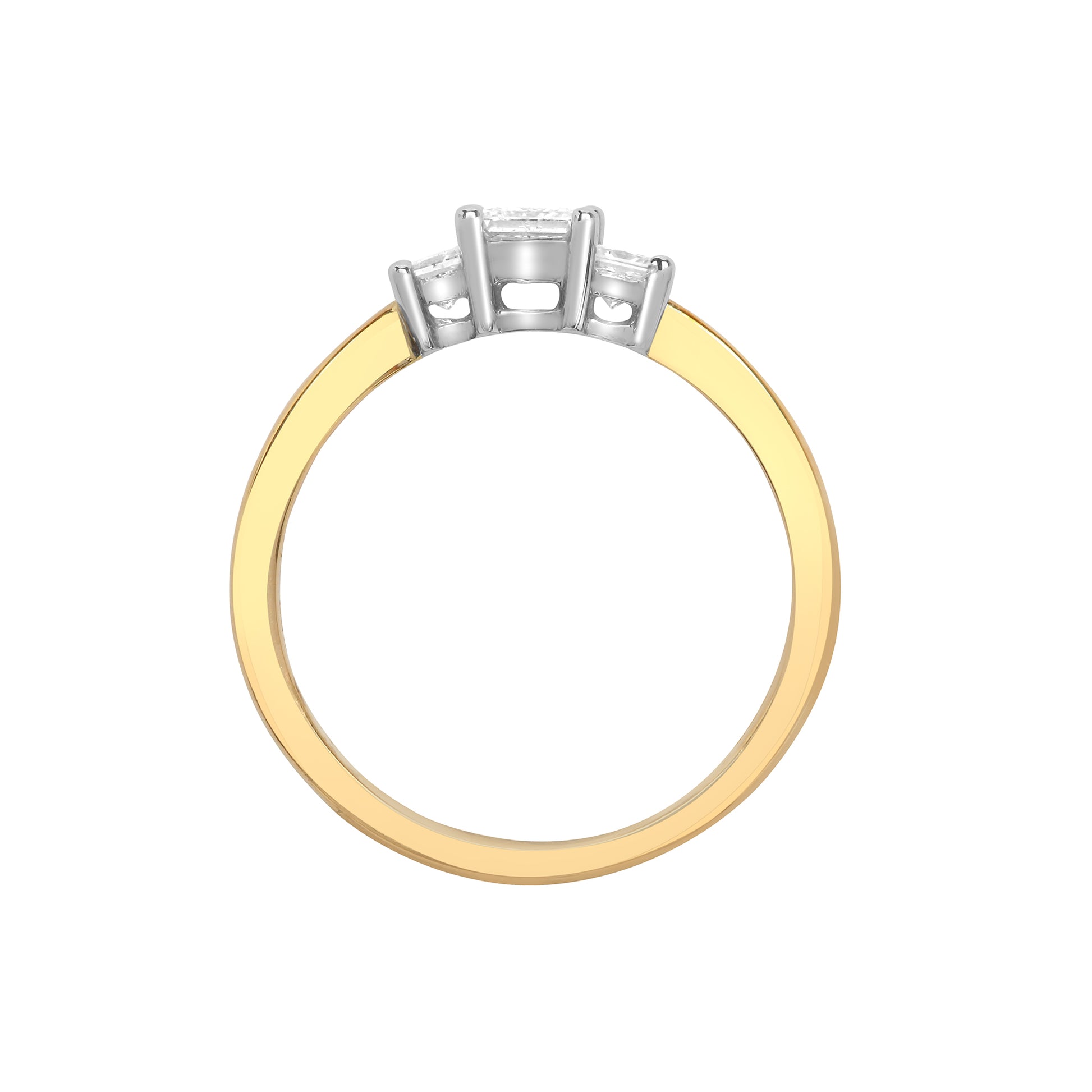 18ct Gold  1ct Diamond Trilogy Engagement Ring 5mm - 18R338-100
