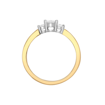 18ct Gold  1ct Diamond Trilogy Engagement Ring 5mm - 18R338-100