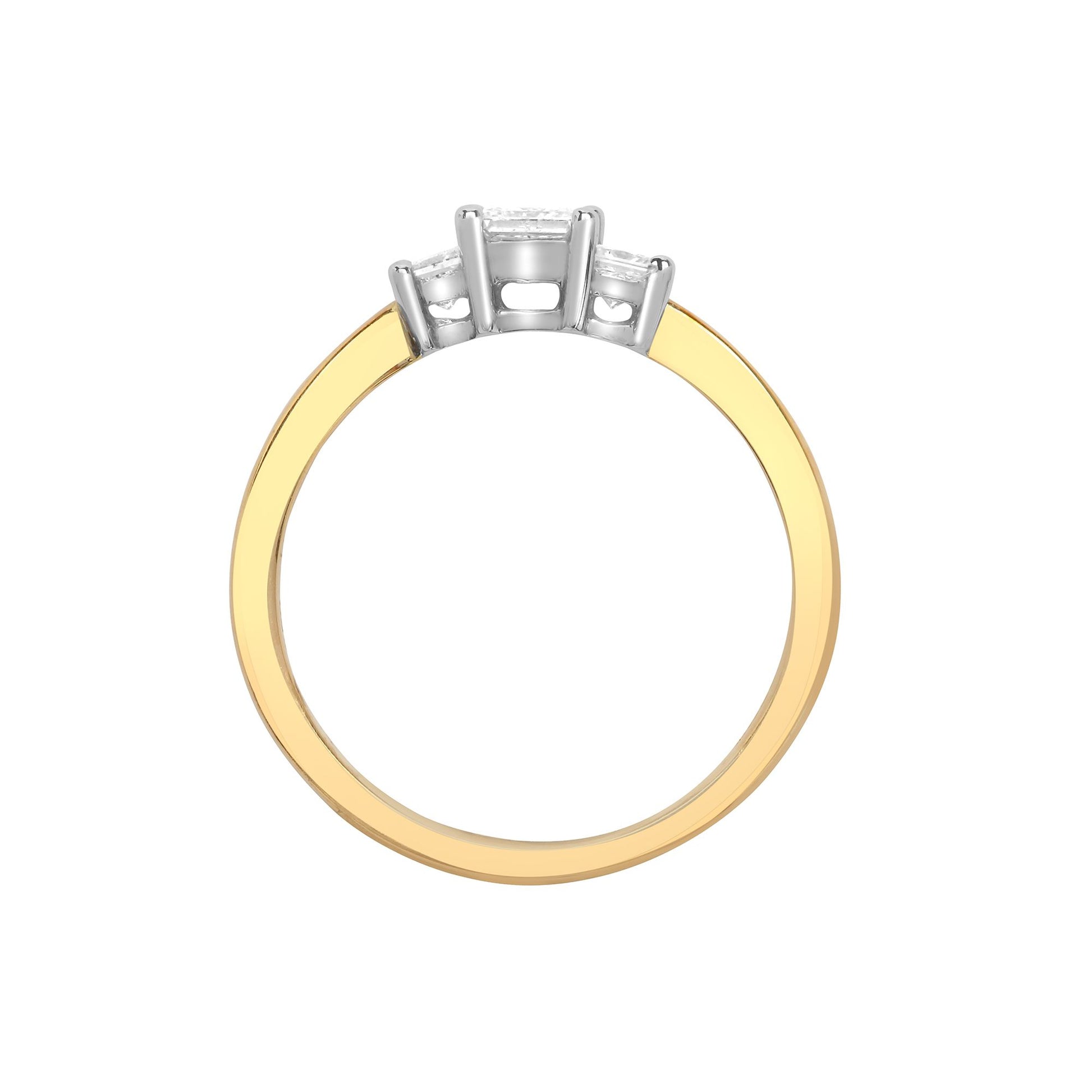 18ct Gold  1ct Diamond Trilogy Engagement Ring 5mm - 18R338-100