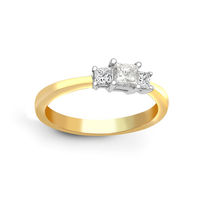 18ct Gold  1ct Diamond Trilogy Engagement Ring 5mm - 18R338-100