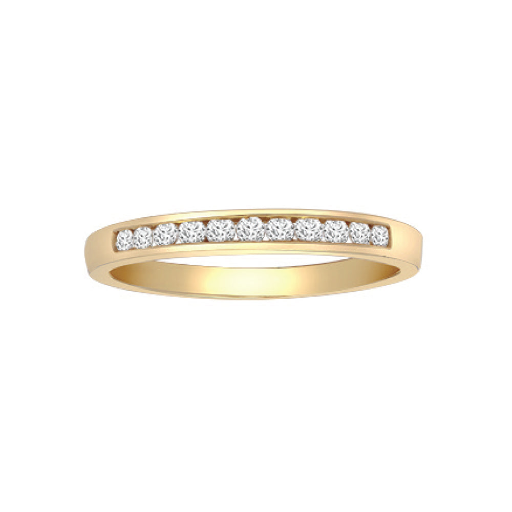 18ct Gold  0.25ct Diamond Dainty Band Eternity Ring 3mm - 18R347-025