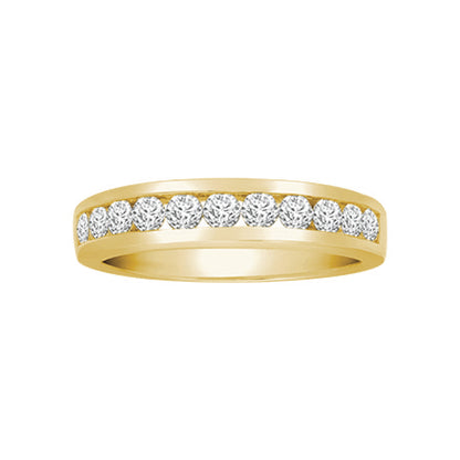 18ct Gold  0.75ct Diamond Dainty Band Eternity Ring 4mm - 18R347-075