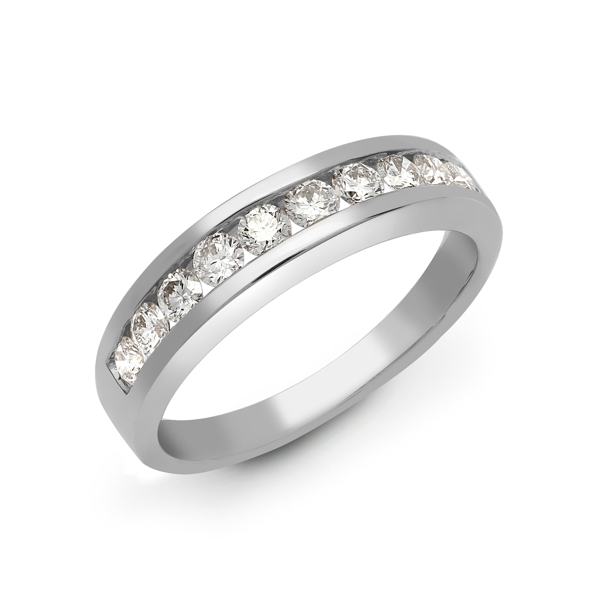 18ct White Gold  0.25ct Diamond Dainty Band Eternity Ring 3mm - 18R351-025