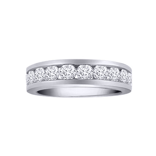 18ct White Gold  1.5ct Diamond Dainty Band Eternity Ring 5mm - 18R351-150