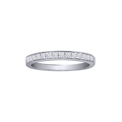 18ct White Gold  0.26ct Diamond Dainty Band Eternity Ring 2mm - 18R532-025