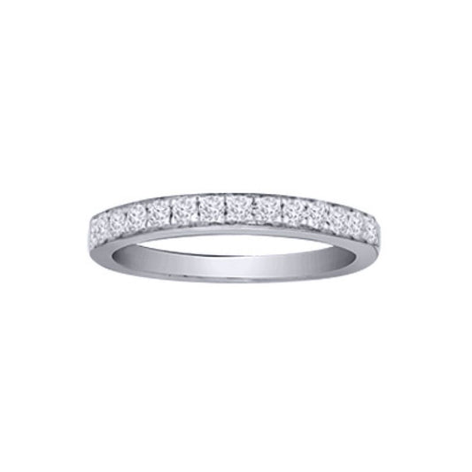 18ct White Gold  0.5ct Diamond Dainty Band Eternity Ring 3mm - 18R532-050