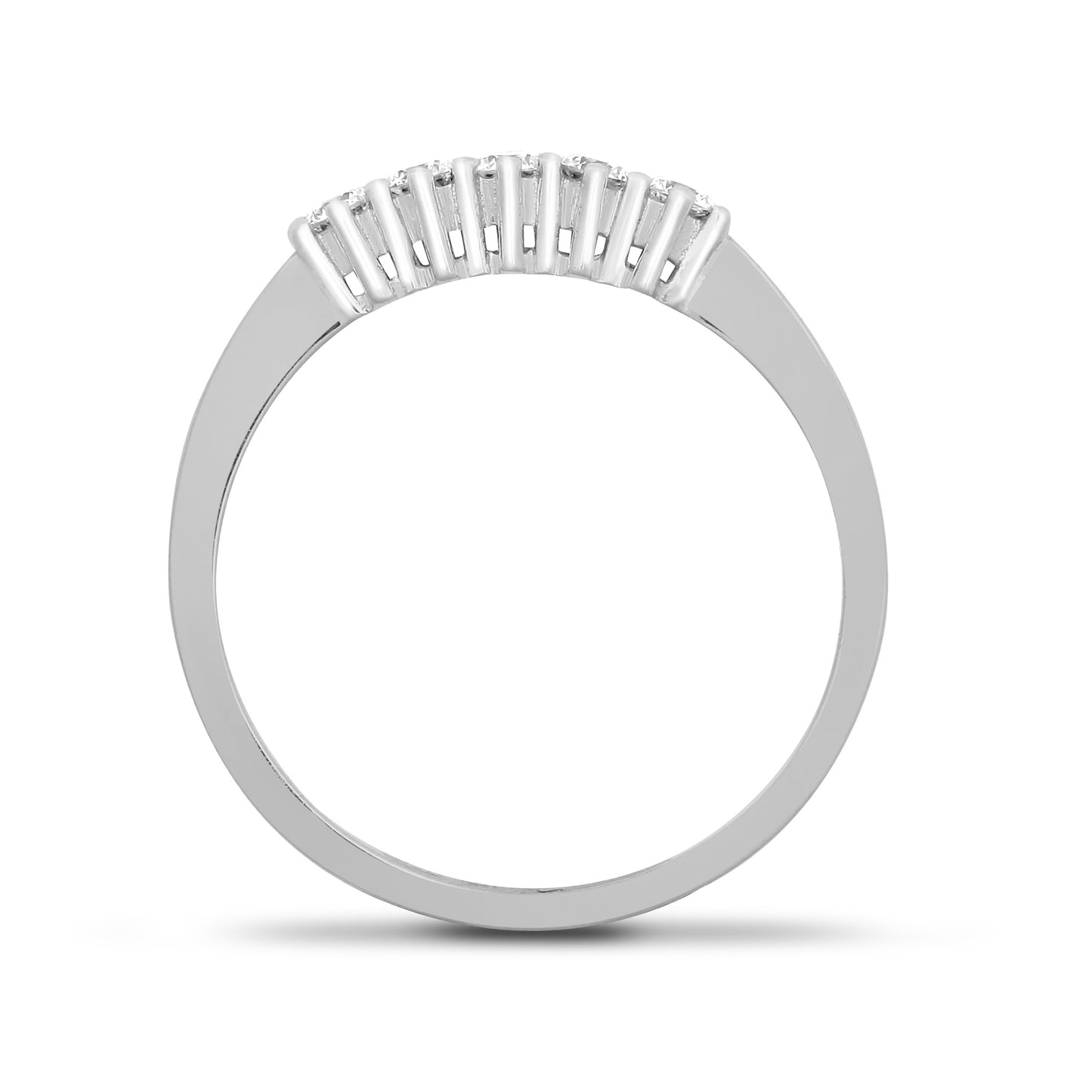 18ct White Gold  0.25ct Diamond 5 Stone Eternity Ring 3.5mm - 18R546-025