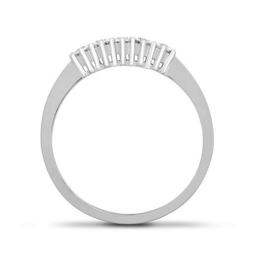 18ct White Gold  0.25ct Diamond 5 Stone Eternity Ring 3.5mm - 18R546-025